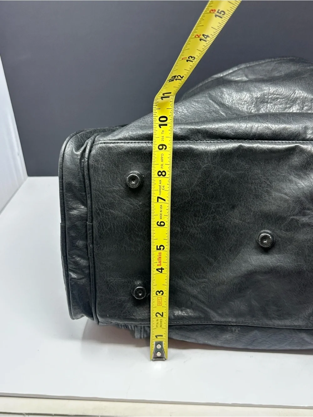 Vintage National Wild Turkey Federation Sponser Duffel Bag Black Leather Rare!!